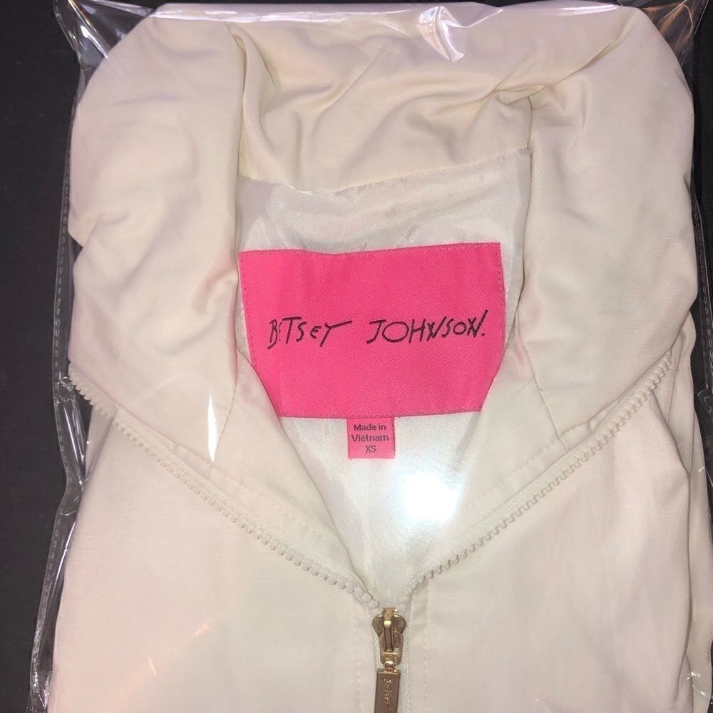 Betsey Johnson XS Hooded Lined Jacket Drawstring - Picture 7 of 12